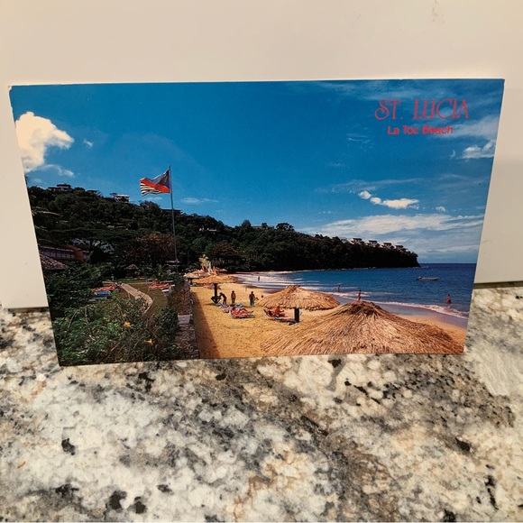 Vintage St Lucia Postcards 2 1990s never used Beach Island travel Souvenir - Picture 3 of 6